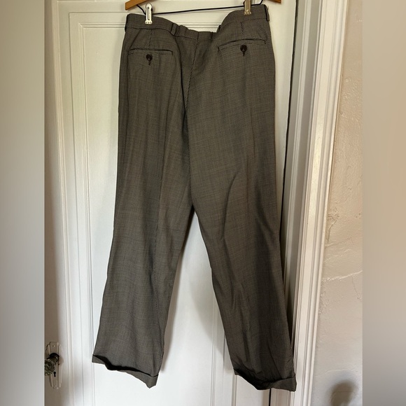 Lauren Ralph Lauren Women’s Houndstooth Dress Pants Vintage Pleated Wool Slacks - Picture 8 of 11